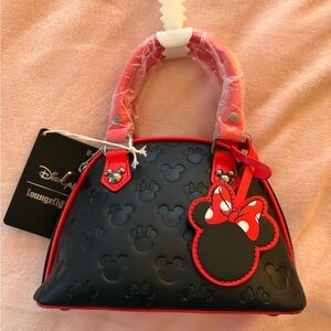 Loungefly Minnie Mouse Debossed Dome Crossbody Bag